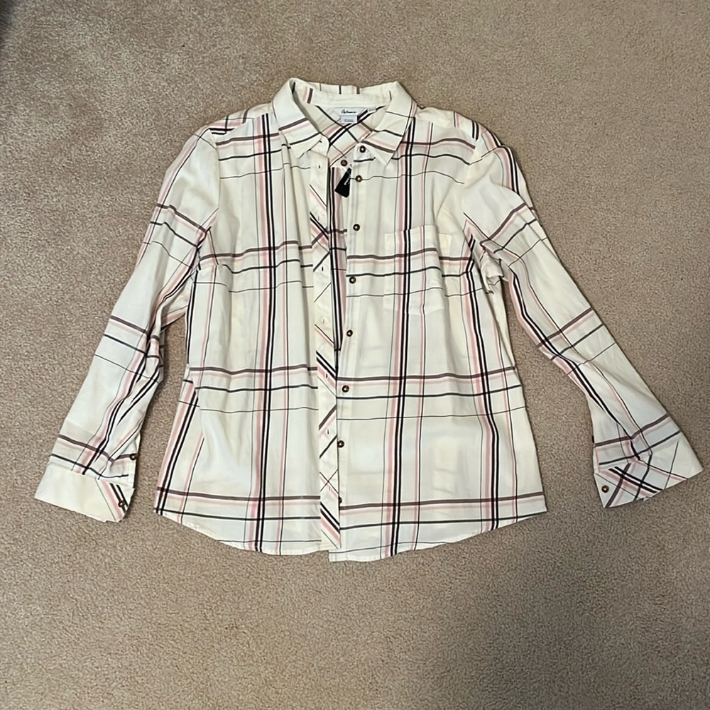 Reitman’s White Plaid Shirt